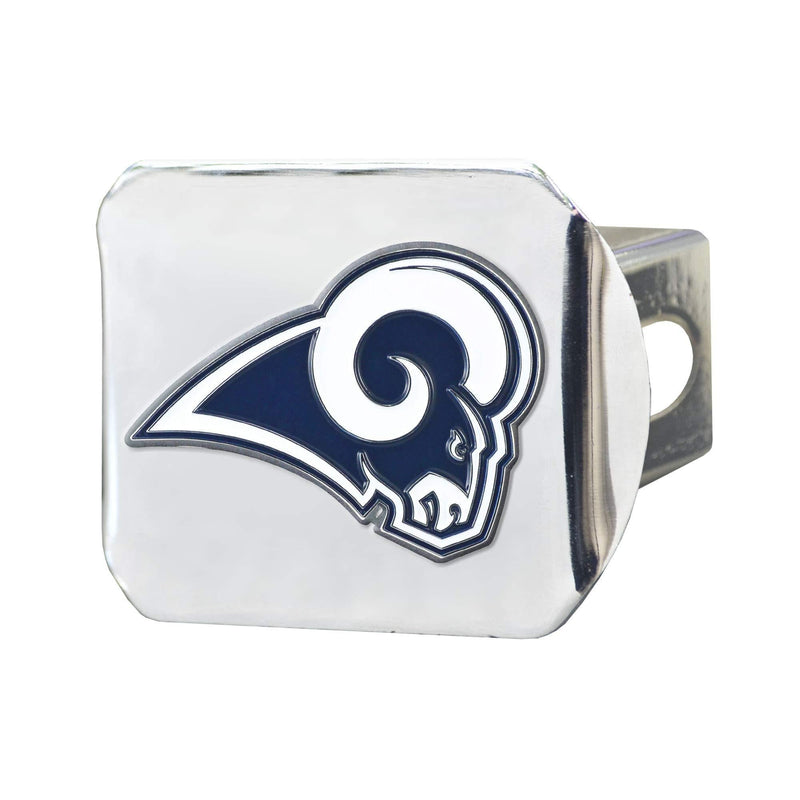  [AUSTRALIA] - FANMATS NFL Los Angeles Rams Metal Hitch Cover, Chrome, 2" Square Type III Hitch Cover,Blue