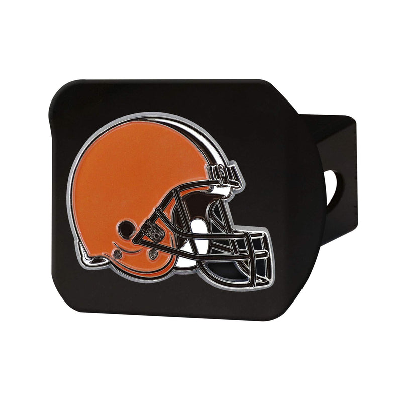  [AUSTRALIA] - FANMATS NFL Cleveland Browns Metal Hitch Cover, Black, 2" Square Type III Hitch Cover