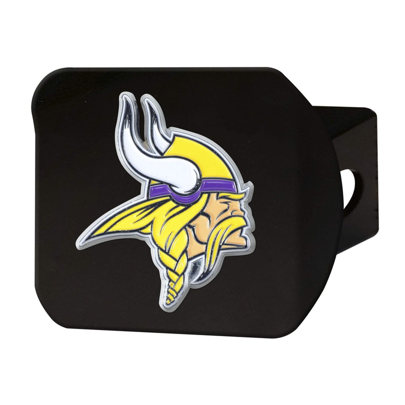  [AUSTRALIA] - FANMATS 22583 NFL Minnesota Vikings Metal Hitch Cover, Black, 2" Square Type III Hitch Cover,Yellow