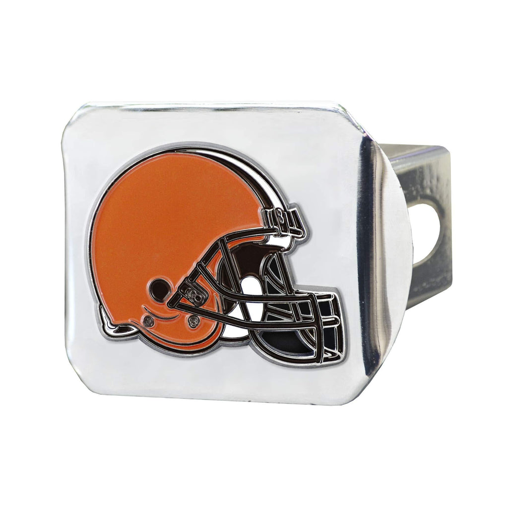  [AUSTRALIA] - FANMATS NFL Cleveland Browns Metal Hitch Cover, Chrome, 2" Square Type III Hitch Cover