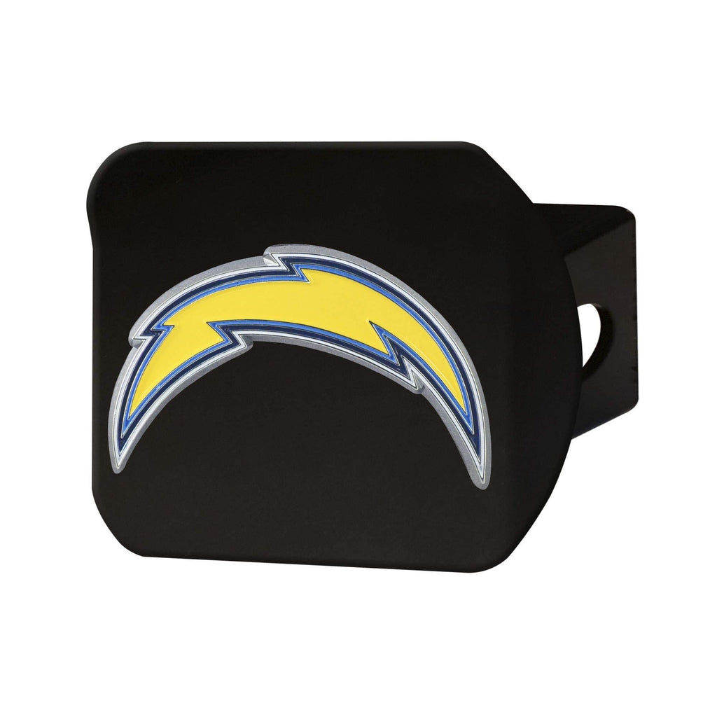  [AUSTRALIA] - FANMATS NFL Los Angeles Chargers Metal Hitch Cover, Black, 2" Square Type III Hitch Cover