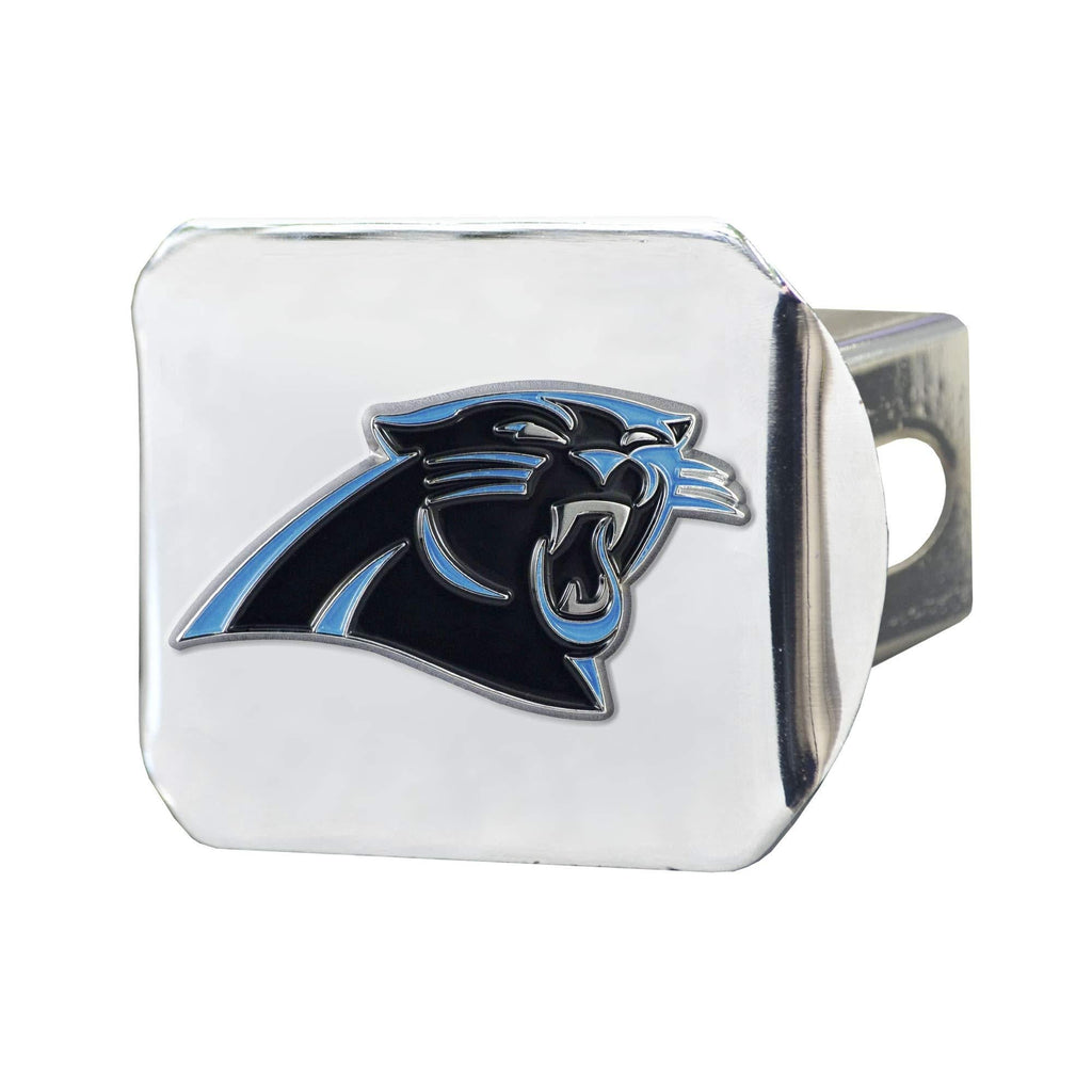  [AUSTRALIA] - FANMATS NFL Carolina Panthers Metal Hitch Cover, Chrome, 2" Square Type III Hitch Cover