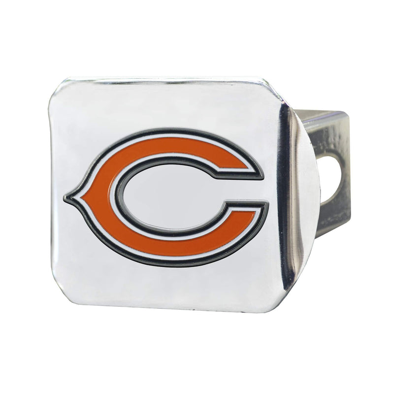  [AUSTRALIA] - FANMATS NFL Chicago Bears Metal Hitch Cover, Chrome, 2" Square Type III Hitch Cover,Orange