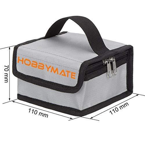 Hobbymate Lipo Charging Bag Fireproof, Lipo Battery Safe Bag for Storage & Charging Lipos - Mini Size (110x110x70 mm) - LeoForward Australia