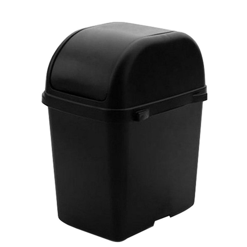 idain Car Trash Can with Lip - Mini Dust Bin Plastic Automotive Waste Storage (Black) - LeoForward Australia