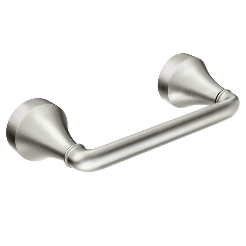 Moen MY6208BN Hamden Pivoting Toilet Paper Holder, Spot Resist Brushed Nickel 8.6" x 2" x 2.8" - LeoForward Australia