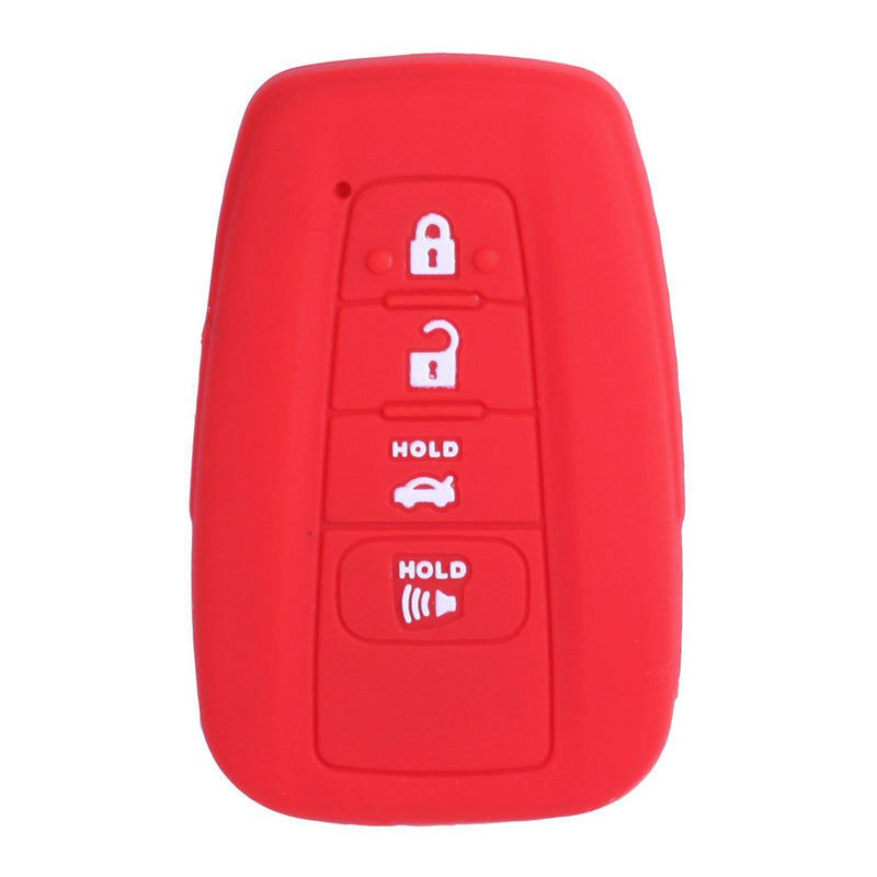  [AUSTRALIA] - XUHANG Sillicone key fob Skin key Cover Remote Case Protector Shell for 2018 Toyota Camry Keyless Entry Smart Remote red