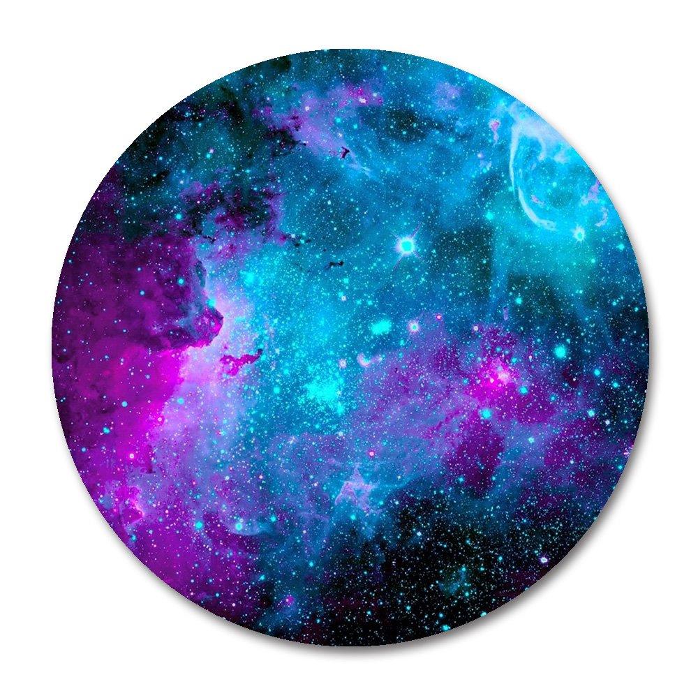 Galaxy Round Mouse Pad by Smooffly,Blue Purple Galaxy Customized Round Non-Slip Rubber Mousepad Gaming Mouse Pad 7.87"X7.87" inch - LeoForward Australia