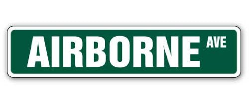  [AUSTRALIA] - AIRBORNE Street Sign air borne military soldier | Indoor/Outdoor |  24" Wide Plastic Sign