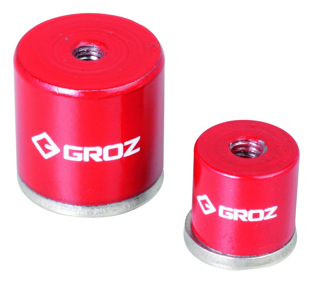 Groz Pot Magnet | Tapped Hole | 13/16-inch Diameter | 3/4-inch Height | Magnetic Pull: 10-pounds (03434) 10 lbs of pull force - LeoForward Australia