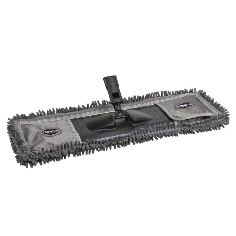 SWOPT 24” Microfiber Dust Mop Head with Refill – Microfiber Mop Head for Use on Wood, Laminate and Tile Floors, Lint Free Cleaning – Interchangeable with Other SWOPT Products for More Efficient Cleaning and Storage, Mop Head and Refill Only, Handle Sol... - LeoForward Australia