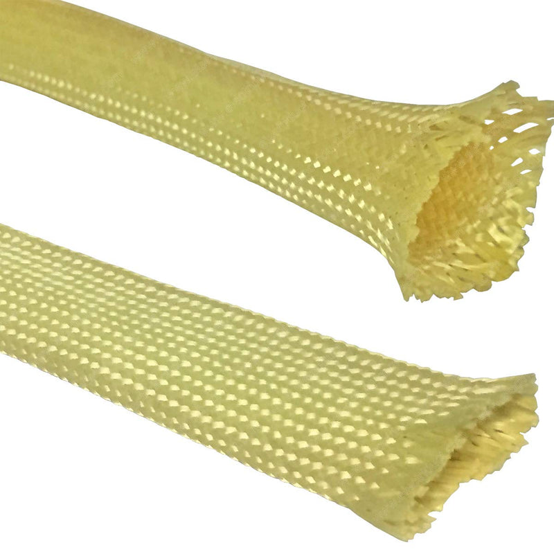  [AUSTRALIA] - 1/2" Aramid Braided Sleeving - 10 Feet 0.5 Inch Flat - 10 Feet