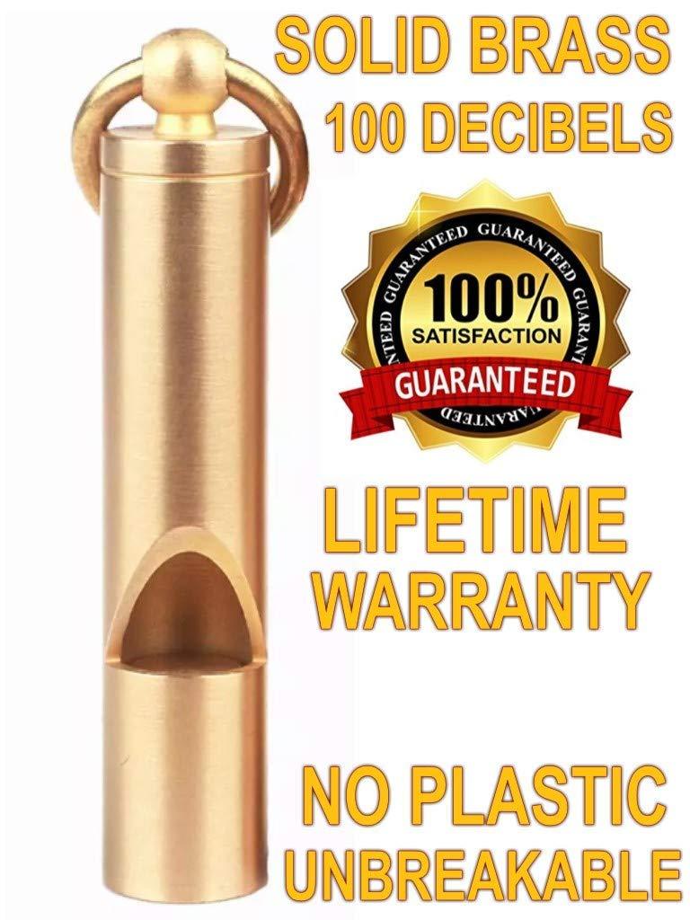 Loudest Brass Whistle | Best Premium Emergency Whistle | One Piece | Outdoor Survival Whistle | On Key-Chain or Hang Around Your Neck and Carry it Anywhere! - LeoForward Australia