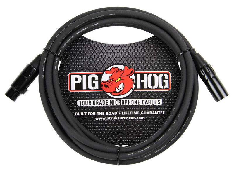  [AUSTRALIA] - Pig Hog PHM10 8mm Tour Grade Mic Cable, XLR 10ft - 2-pack 10"FT
