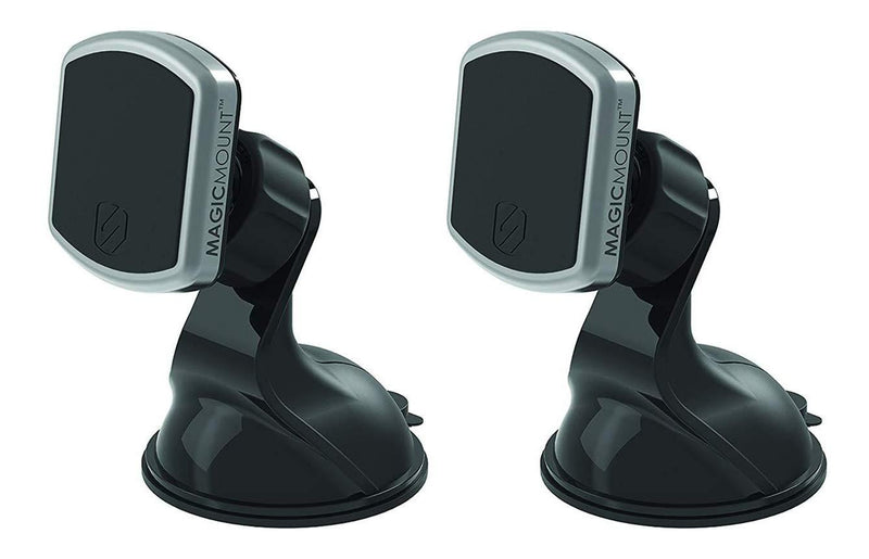  [AUSTRALIA] - SCOSCHE MPWD2PK-UB Pro MagicMount Magnetic Suction Cup Mount Holder for Mobile Devices, Black (Pack of 2) Suction 2 pack