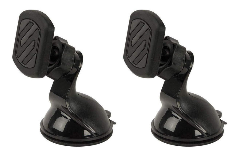  [AUSTRALIA] - Scosche MWSM2PK-UB MagicMount Universal Magnetic Suction Cup Mount Holder for Mobile Devices, Black (Pack of 2) Suction 2 Pack