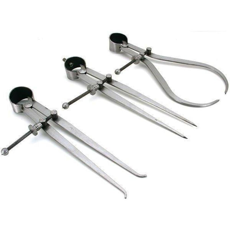  [AUSTRALIA] - New 3 Pieces Spring Caliper Set - Inside Outside & Divider 4" inch / 100 mm - Measuring Tool, Workshop, Tool Room