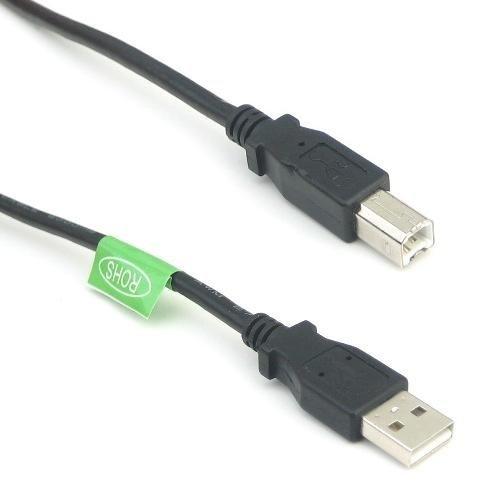 6 inch USB 2.0 A Male to B Male Cable - Black 6 Inch - LeoForward Australia