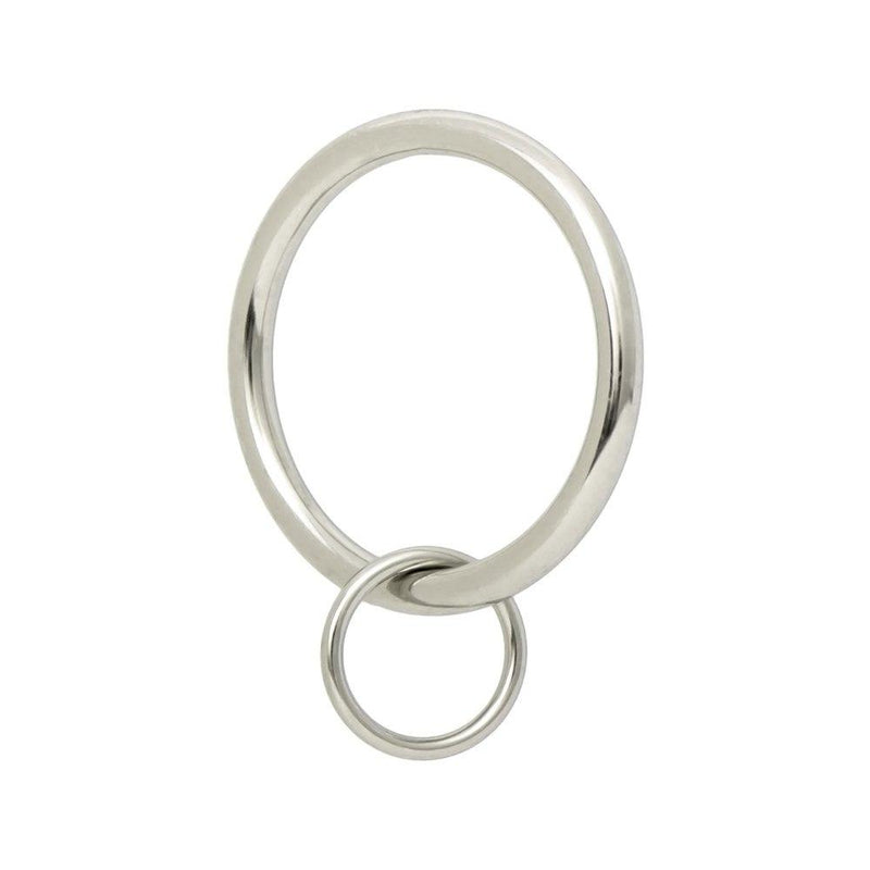  [AUSTRALIA] - Ivilon Drapery Eyelet Curtain Rings - 1.7" Ring Loop for Hook Pins, Set of 14 - Brushed Nickel Set of 14 (1.7")