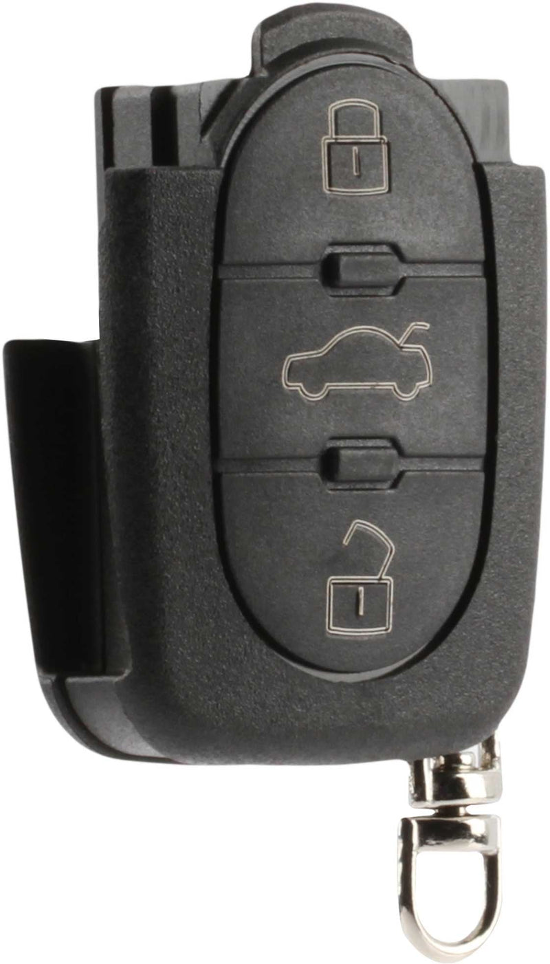  [AUSTRALIA] - Flip Key Fob Keyless Entry Remote Shell Case & Pad fits VW Beetle Cabrio Golf Jetta Passat 1998 1999 2000 2001 (HLO1J0959753F) v-f-bot-case