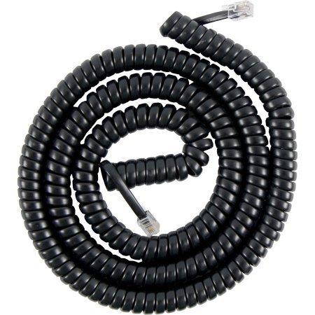  [AUSTRALIA] - 25' Feet Black Coiled Telephone Phone Handset Cable Cord by Bistras 25 Feet