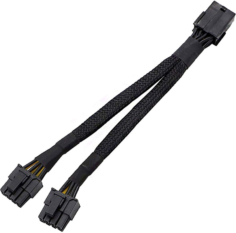  [AUSTRALIA] - TeamProfitcom 16 AWG GPU VGA PCI-e 8Pin PCI Express Graphics Video Card GPU VGA 8 Pin Female to Dual GPU 8(6+2) Pin Male Splitter Power Sleeved Extension Cable 8 Pin GPU 12-inches