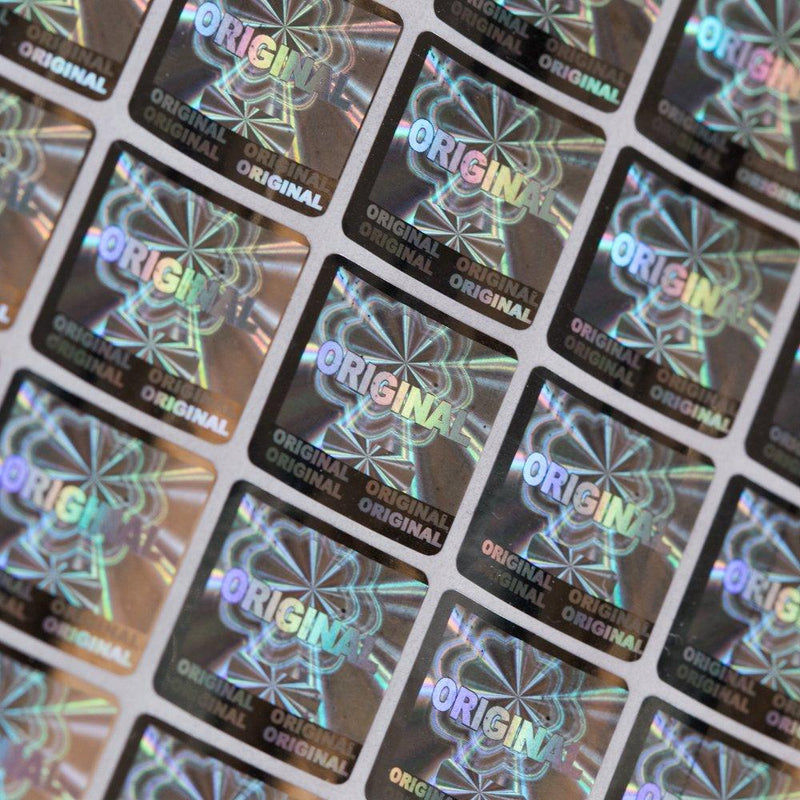 Square Laser Hologram Original Label Size 1.51.5CM 500pcs a lot Tamper evident Label Sticker - LeoForward Australia