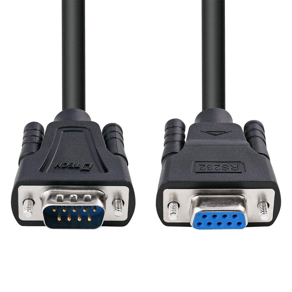 DTECH 15ft COM Port Serial Cable Male to Female RS232 Extension 9 Pin Straight Through Cord - LeoForward Australia