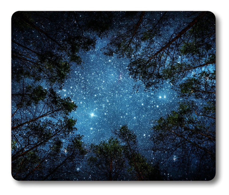 Beautiful Night Sky Mouse Pad by Smooffly, The Milky Way and The Trees Mouse Pad,Sublime Forest Nature View Rectangle Non-Slip Rubber Mousepad Gaming Mouse Pad - LeoForward Australia