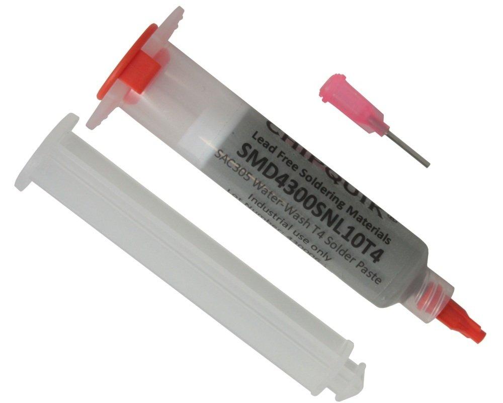  [AUSTRALIA] - Solder Paste no clean Lead-Free in 10cc syringe 35g water washable (T4)