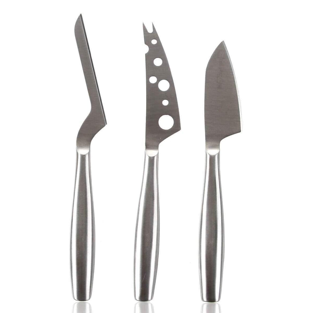  [AUSTRALIA] - BOSKA 3pc Set Copenhagen, Stainless Steel, Explore Collection Cheese Knife, 1 EA 3-Piece Knife Set For All Cheese Types