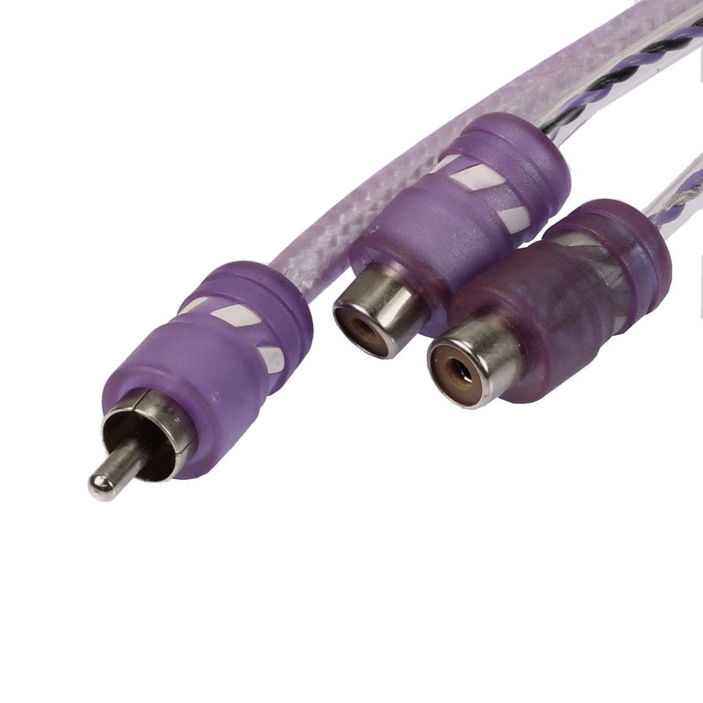 VOODOO Car Audio Interconnect RCA Patch Cable 2 Channel (1 Male to 2 Female) 1 Male to 2 Female - LeoForward Australia