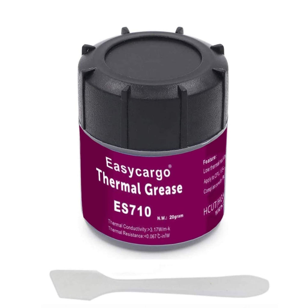 Easycargo 20gr Silver Thermal Paste Kit, High Performance Thermal Conductive Grease, Heatsink Silver Thermal Compound for Cooling Heat Sink Interface Processor CPU GPU VGA LED Transistors (20gr) - LeoForward Australia