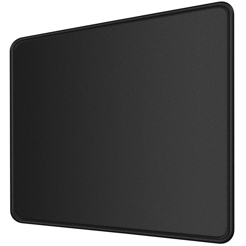  [AUSTRALIA] - MROCO Mouse Pad [30% Larger] with Non-Slip Rubber Base, Premium-Textured & Waterproof Computer Mousepad with Stitched Edges, Mouse Pads for Computers, Laptop, Gaming, Office & Home, 8.5 x 11 in, Black LARGE (8.5" x 11") Office/ 1 Pack