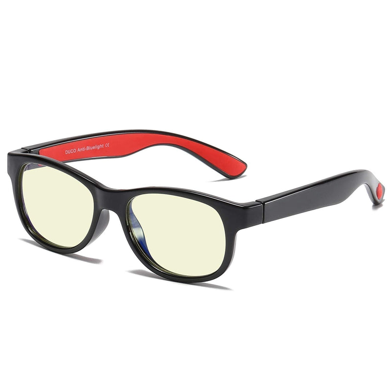  [AUSTRALIA] - Duco Kids Sports Style Blue Light Blocking Reading Computer Glasses Age 5-12 K015 Black