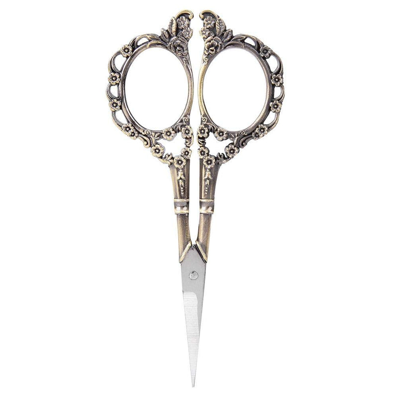  [AUSTRALIA] - Antique Vintage Style Scissor Cutting Embroidery Flower Pattern Scissors Sewing Tool Tailor Scissors Household DIY Sewing Accessories (#1)