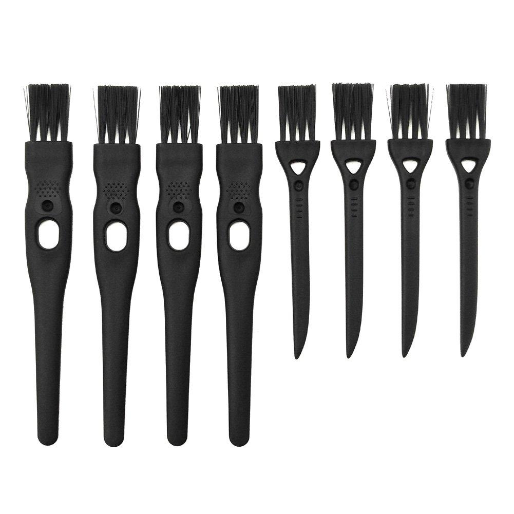 GFDesign Electric Shaver Cleaning Brushes Razor Cleaner Set Nylon Bristles PP Handle - Set of 8 (Black) - LeoForward Australia