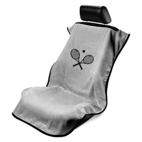  [AUSTRALIA] - Seat Armour - GRE Grey Seat Protector Towel Cover With Tennis Logo SA100TRCQGE
