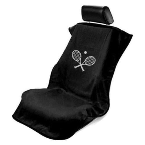  [AUSTRALIA] - Seat Armour - BLK BLACK Seat Protector Towel Cover With Tennis Logo SA100TRCQBE