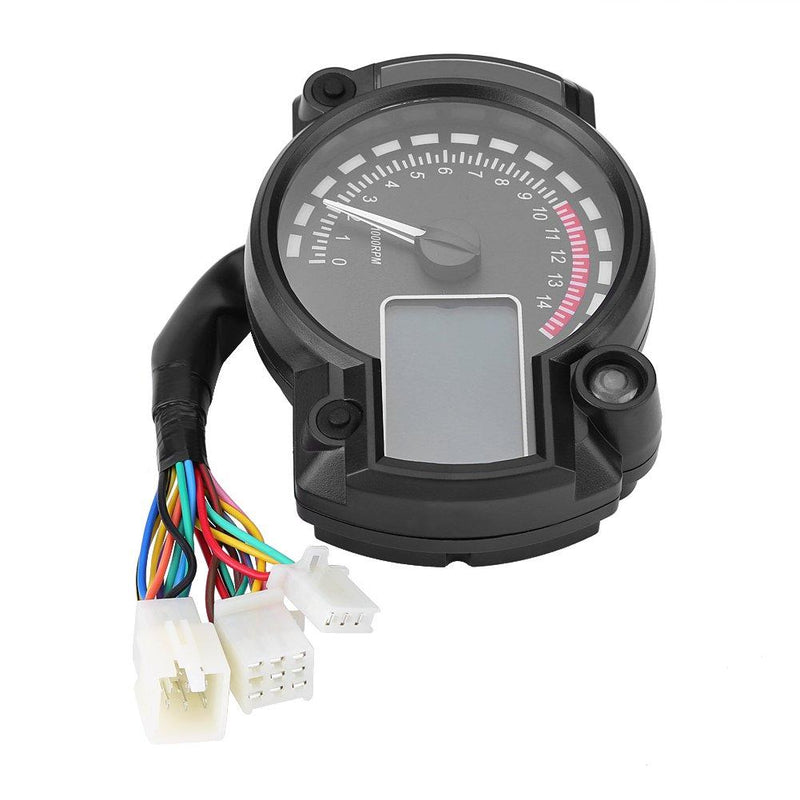  [AUSTRALIA] - Qiilu Universal Motorcycle Digital Colorful LCD Speedometer Odometer Tachometer W/Speed Sensor