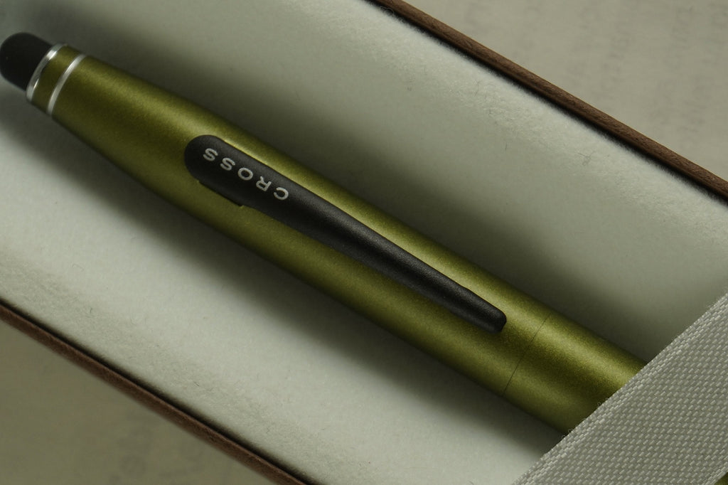 Cross Limited Series Tech 2 Matte Sage green Dual-personality Medium Ballpoint Pen with stylus for touch screen devices - LeoForward Australia