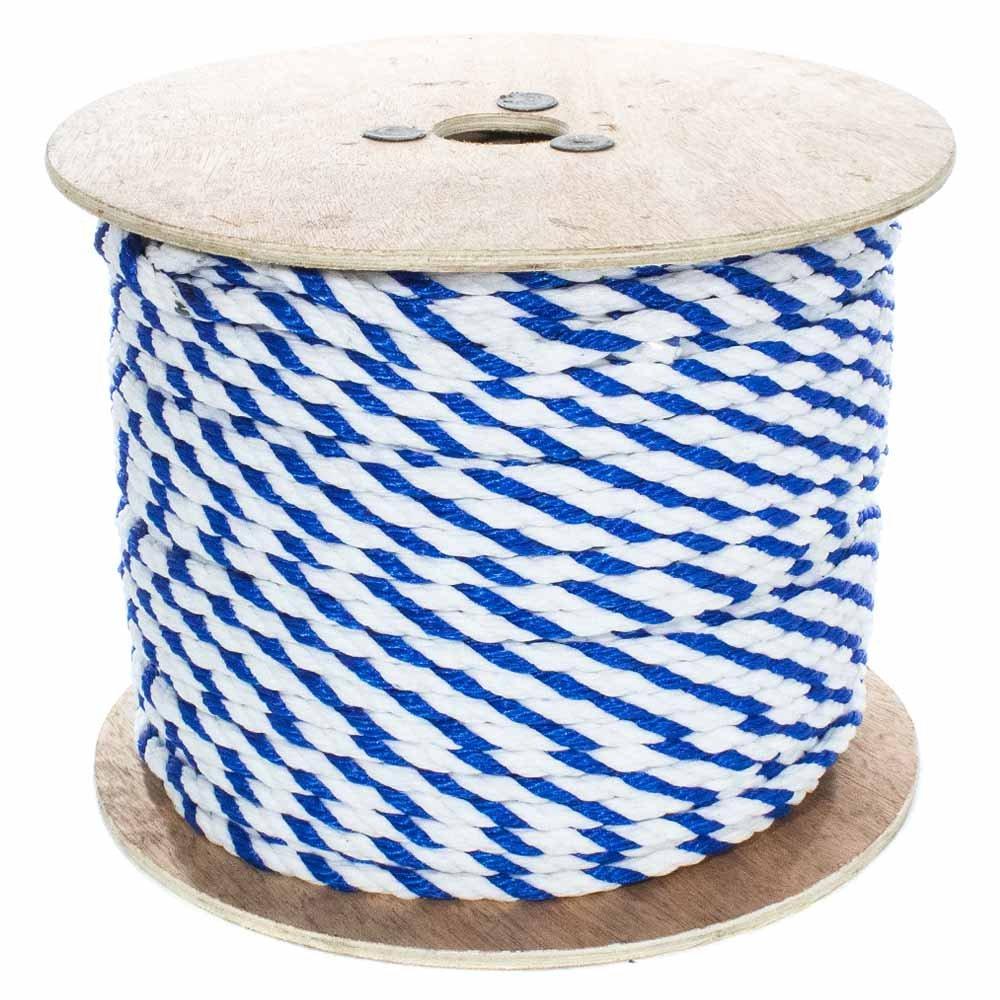  [AUSTRALIA] - West Coast Paracord Twisted Polypropylene Pool Rope (1/4-3/4 Inch) 3 Strand Polypro Cord - Lightweight Utility Rope for Safety Lines, Pool Lanes (10-600 Feet Lengths, Blue and White) 1/2 inch 10 Feet