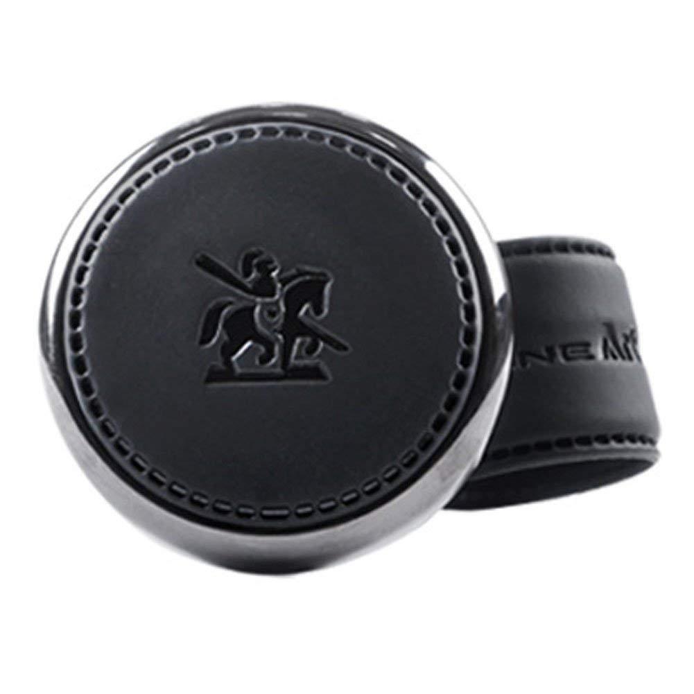  [AUSTRALIA] - [Leather Power Knob] BLACKSUIT can be mounted on all models Vehicle Handle Spinner Power Handle Spinner Handle Car Accessories luxury Hi-quality Power Handle Steering Wheel Spinner Knob (Black) Black