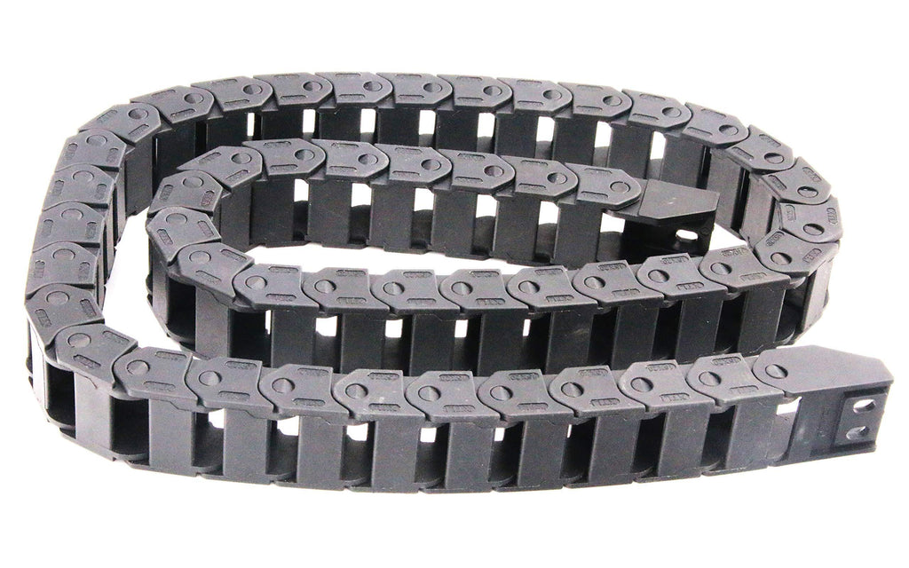  [AUSTRALIA] - 1m Black Plastic Drag Chain Cable Carrier for CNC Router Mill (15mm x 20mm) 15mm x 20mm