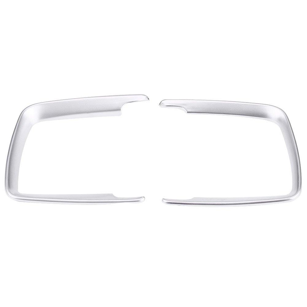  [AUSTRALIA] - Qiilu Headlight Switch Frame Cover Trim Sticker for BMW 1 2 3 4 X5 X6 Series F20 F22 F30 F32(Silver) Silver