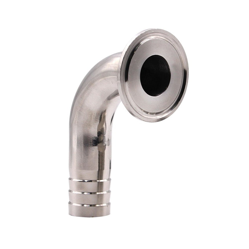 [AUSTRALIA] - DERNORD Sanitary Hose Barb Pipe Fitting 1.5" Tri Clamp ( 50.5MM Ferrule ) 90 Degree Elbow (Tube OD: 1/2"/12MM (1.5 Tri-clamp)) Tube OD: 1/2"/12MM (1.5 Tri-clamp)