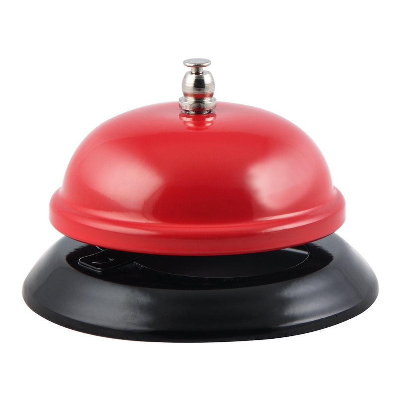 Red Call Bell, Desk Bells Ring, All-Metal Construction, Chrome Finish, No-Slip, Service Bell for Bar, Restaurants, School,Pet Traning Red - LeoForward Australia