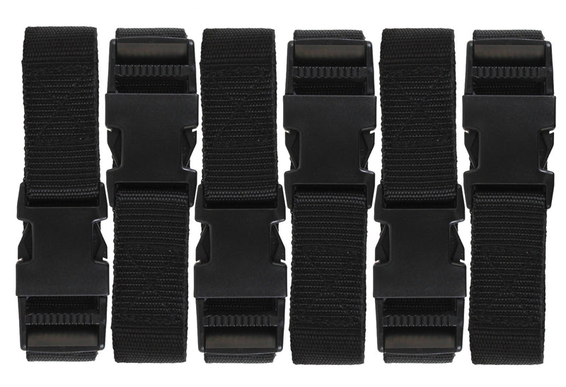  [AUSTRALIA] - Harrier 72-Inch Utility Strap with Quick-Release Buckle, Black, 6-Pack