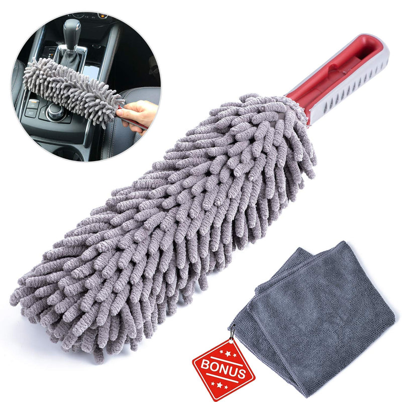 [AUSTRALIA] - Interior Car Detail Duster - Free Microfiber Towel - 360° Microfiber Fingers - Lint Free - Unbreakable Comfort Handle - Car and Home Interior Use - The Best Auto Accessories #1