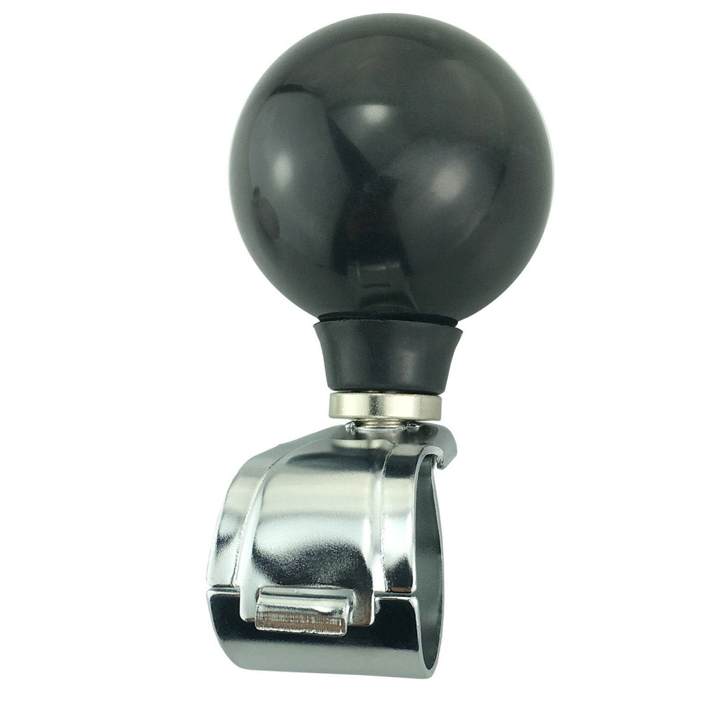  [AUSTRALIA] - Arenbel Suicide Knob Black Ball Car Control Spinner Turning Grip Knobs fit Most Universal Steering Wheels